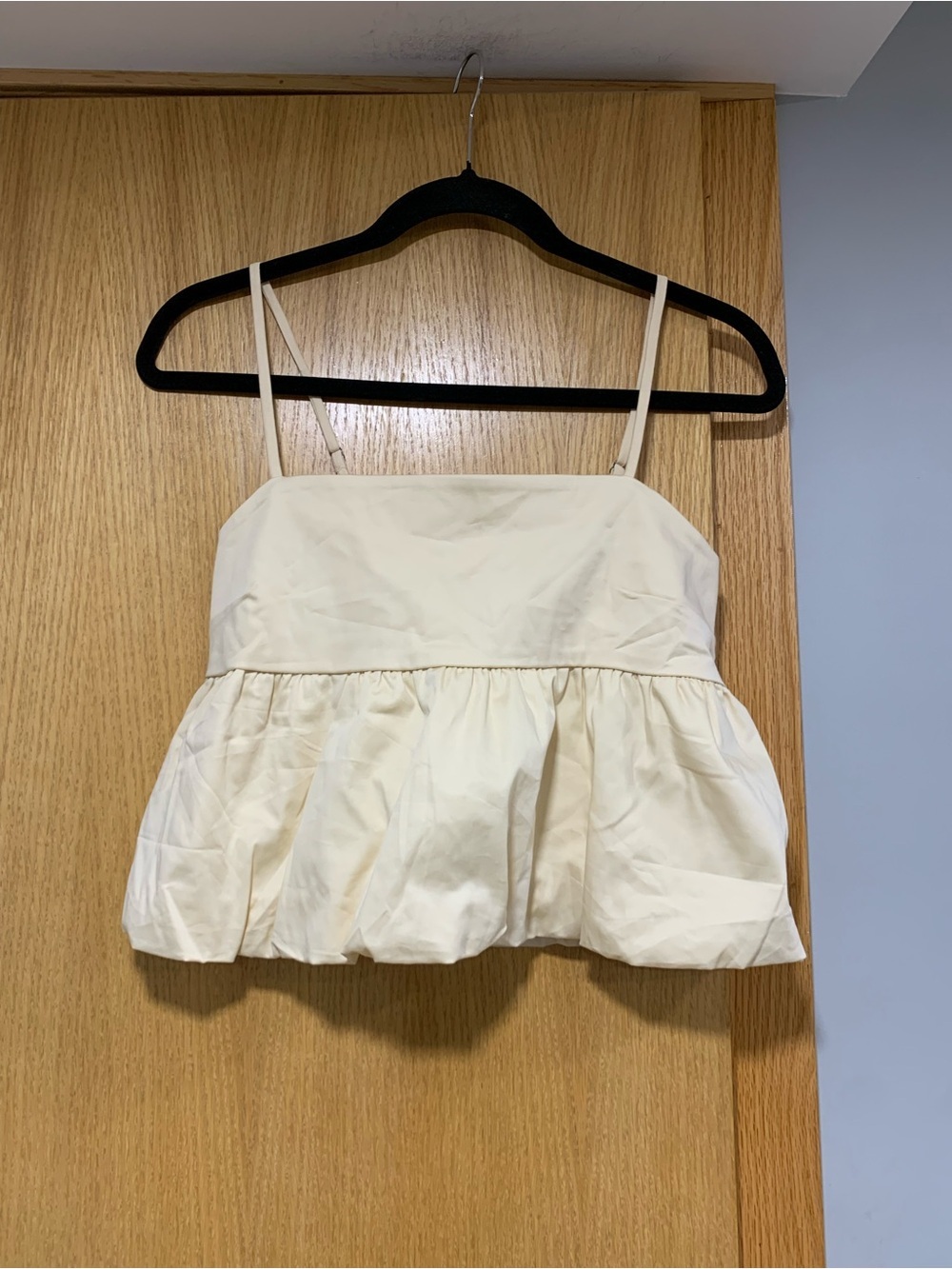 Abound Bubble Peplum Crop Top
